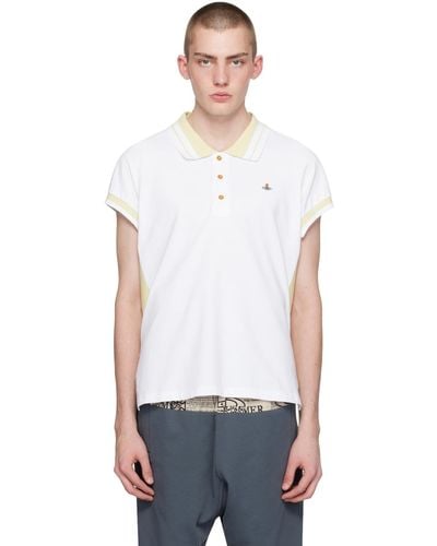 Vivienne Westwood ホワイト& ライン ポロシャツ