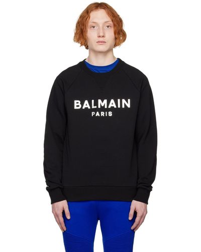 Balmain ロゴプリント スウェットシャツ - ブラック