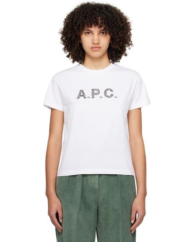 A.P.C. . White Bonded T-shirt