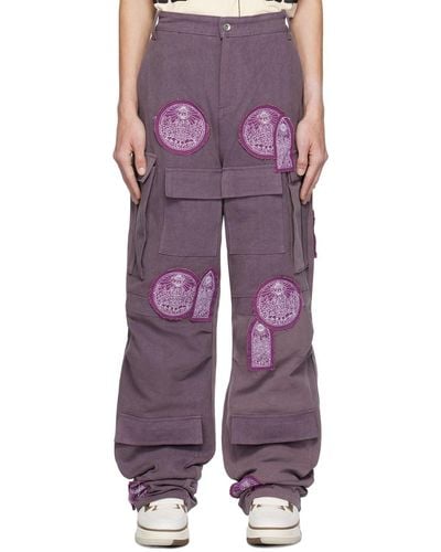 Who Decides War Purple Patch Cargo Pants