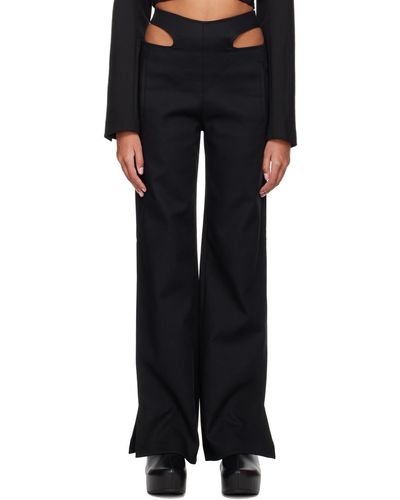 Dion Lee Y-front Buckle Trousers - Black