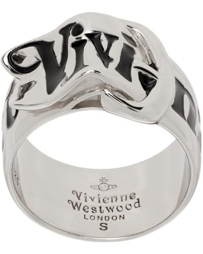 Vivienne Westwood Silver Belt Ring - Metallic