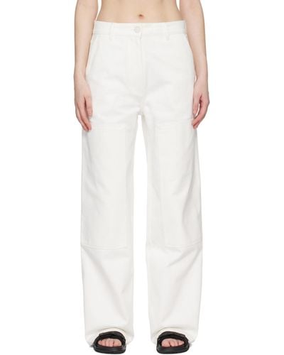 Cecilie Bahnsen Pantalon virginia blanc