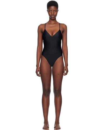 Matteau Crossback Plunge One-piece Swimsuit - Black
