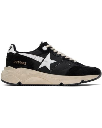 Golden Goose Black & Off-white Running Sole Sneakers