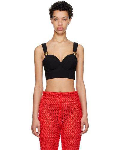 Moschino Black Heart Buttons Tank Top - Red