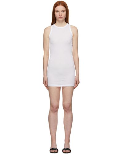 Wardrobe NYC ホワイト リブ タンク ミニ ドレス