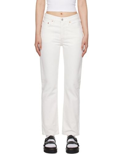 Levi's White 501 Original Fit Jeans