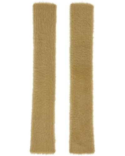 MM6 by Maison Martin Margiela Beige Brushed Arm Warmers - Multicolour
