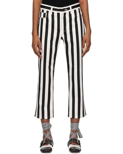 Tao Comme Des Garçons Striped Pants - Black