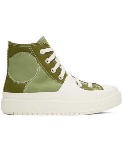Converse Khaki Chuck Taylor All Star Construct Trainers - Green