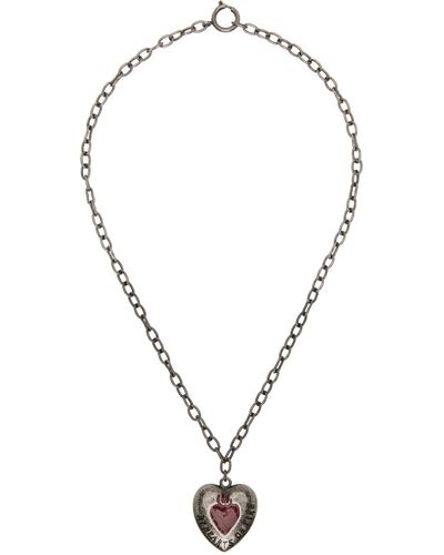 Marni Silver Heart Necklace - Multicolor