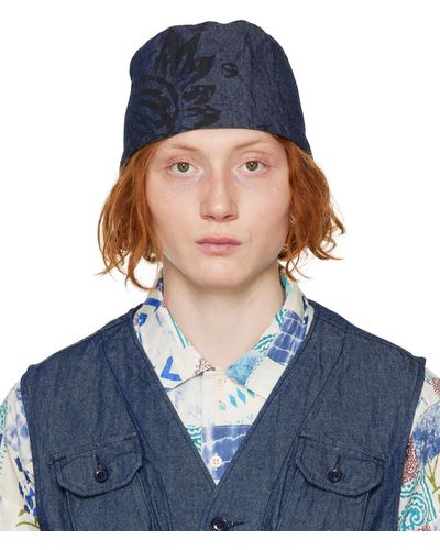 Engineered Garments Indigo Fez Hat - Blue