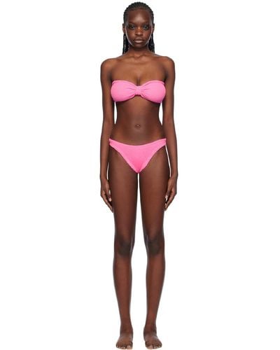 Hunza G Pink Jean Bikini - Black