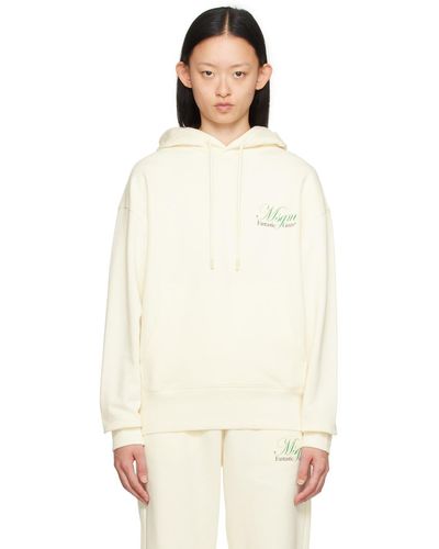 MSGM Off-white Printed Hoodie - Multicolor