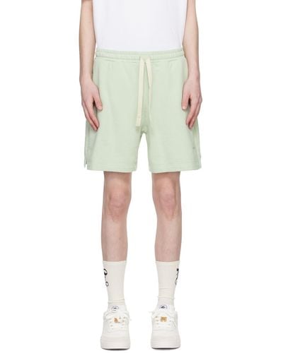 Palm Angels Green Embroidered Shorts - Multicolour