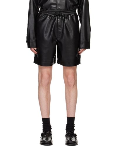 Nanushka Doxxi Vegan Leather Shorts - Black