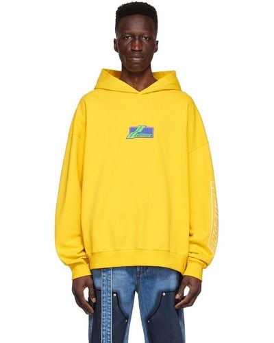we11done Cotton Hoodie - Yellow