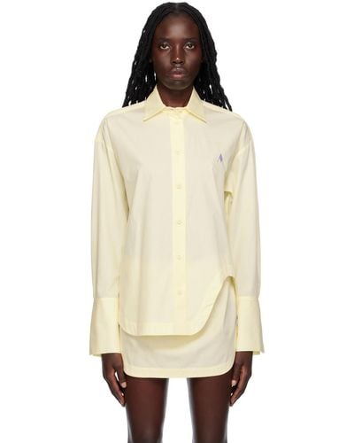 The Attico Yellow Eliza Shirt - Natural