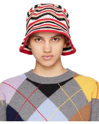 Ganni Multicolour Embroidered Bucket Hat