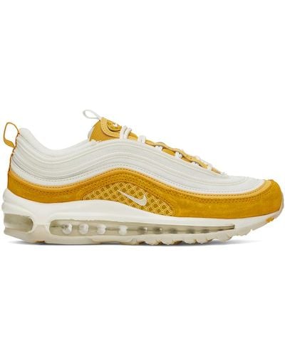 Nike White & Yellow Air Max 97 Premium Sneakers - Black