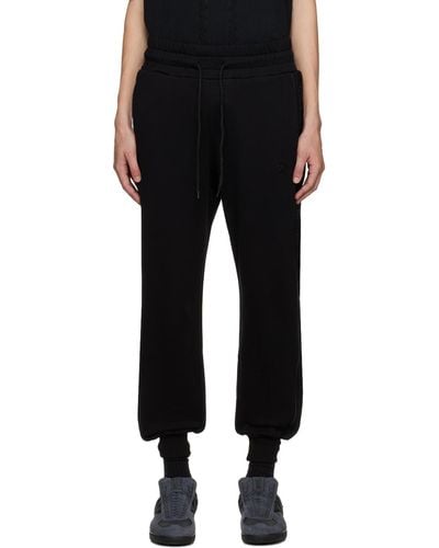 Youths in Balaclava Embroide Sweatpants - Black