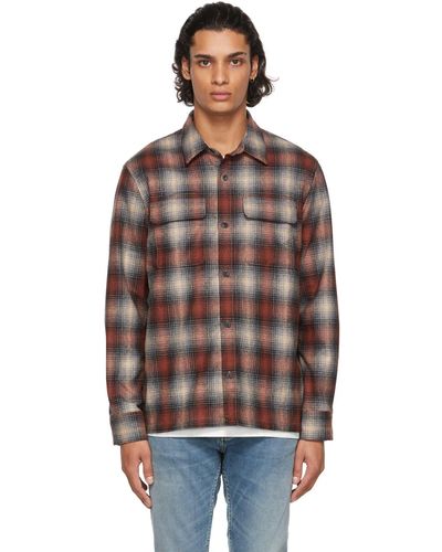 Nudie Jeans Wool Shadow Check Sten Shirt - Multicolour