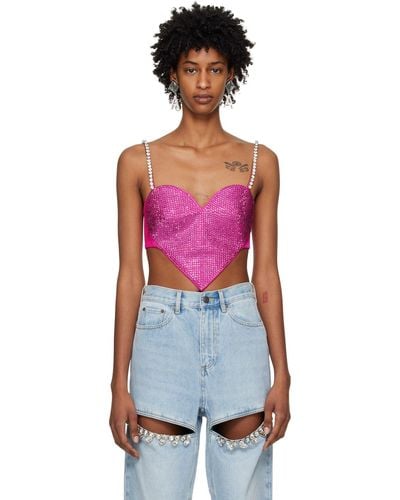 Area Pink Crystal Heart Camisole - Red