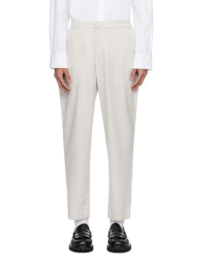 Officine Generale Grey Paolo Trousers - White