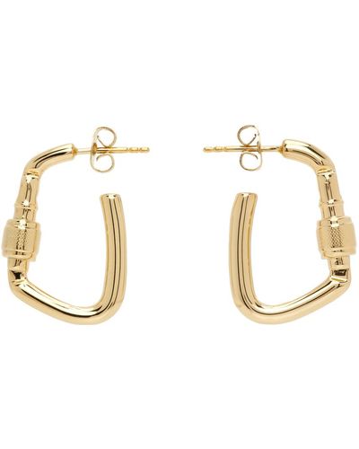 A.P.C. . Gold Lock Earrings - Black
