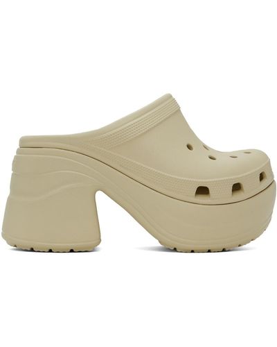 Crocs™ Chaussures à talon haut siren blanc cassé - Noir