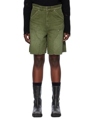we11done Faded Shorts - Green