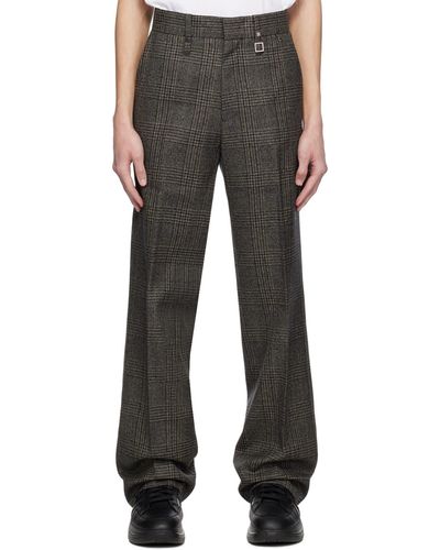 WOOYOUNGMI Grey Tapered Trousers - Black