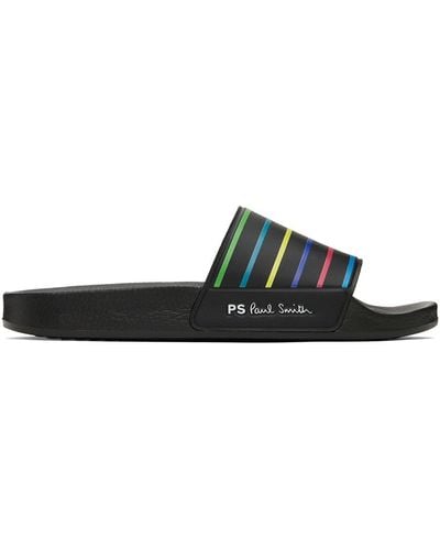 PS by Paul Smith Nyro Sports Stripe Slides - Black