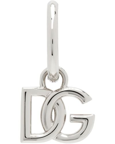 Dolce & Gabbana Dg Logo Single Earring - White