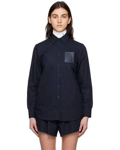 Raf Simons Navy Slim-fit Shirt - Blue