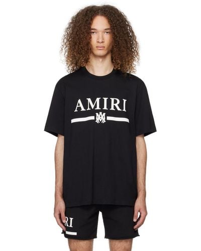 Amiri T -Shirt mit gummiertem Logo -Druck - Noir