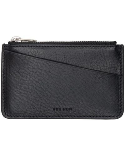 The Row Zipped Keychain Coin Pouch - Black