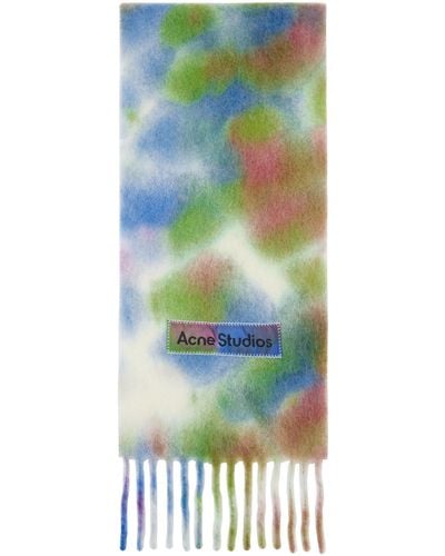 Acne Studios Multicolor Tie-dye Alpaca Wool Scarf - Green