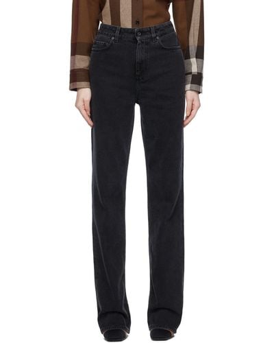 Burberry Black Straight Fit Jeans