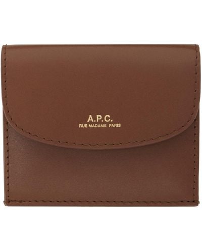 A.P.C. . Tan Genève Wallet - Brown