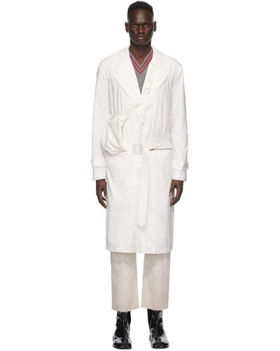 Maison Margiela Off- Recycled Packable Trench Coat - White