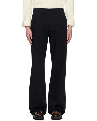 Husbands Wide High-waisted Trousers - Blue