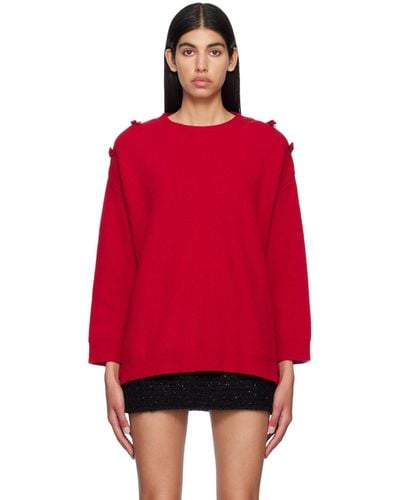 Valentino Bow Sweater - Red