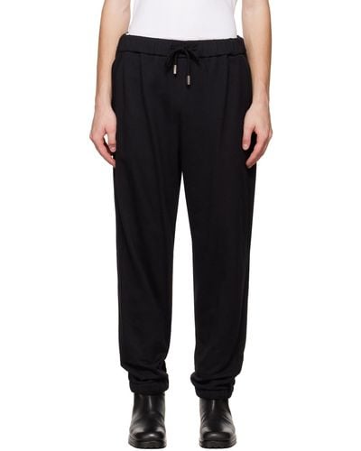 WOOYOUNGMI Black Embroidered Lounge Pants