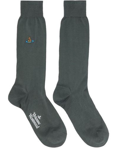 Vivienne Westwood Plain Socks - Gray