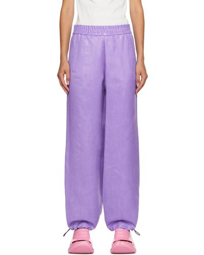 JW Anderson Purple Coated Trousers