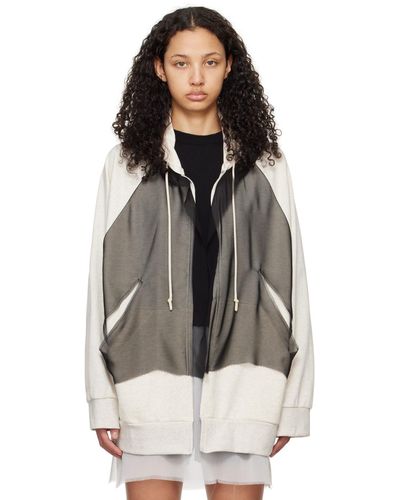 Undercover Black & Off-white Layered Hoodie
