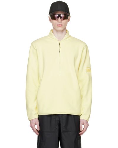 Rains Yellow Half-zip Sweater - Natural