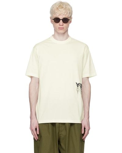 Y-3 Off-white Graphic T-shirt - Natural